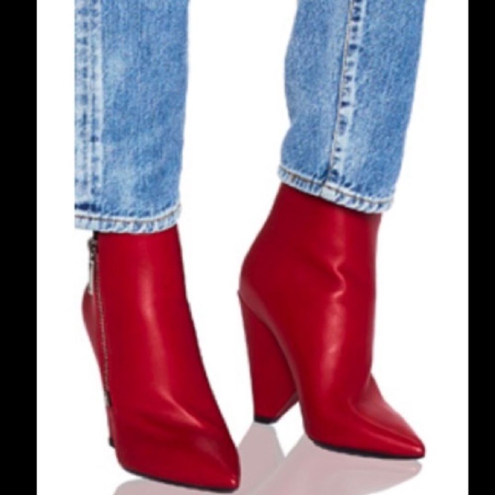 Saint Laurent Niki Wedge Booties in Lambskin - Picture 9 of 10